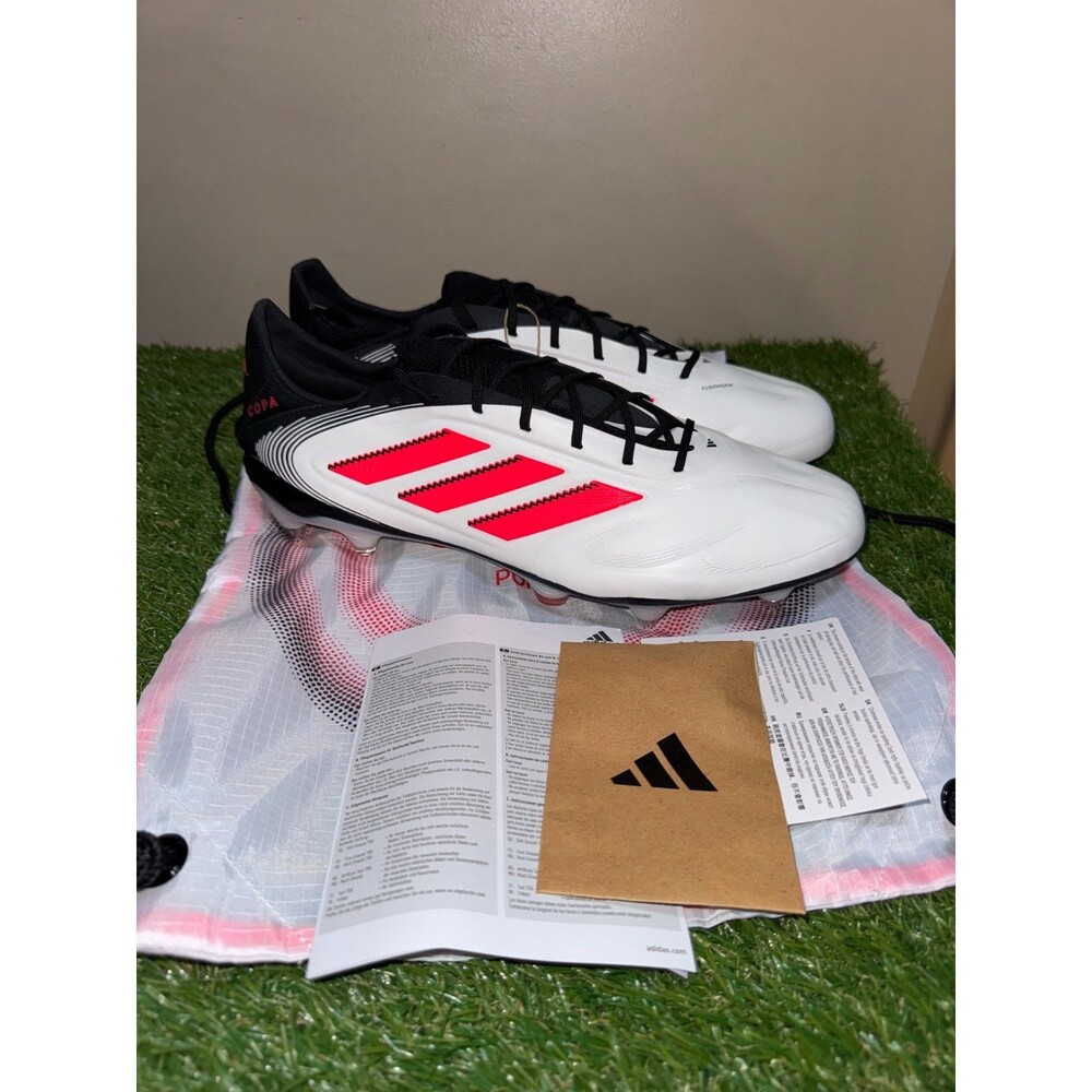 Mens Size 9 Adidas Copa Pure III Elite SG White Red Soccer Cleats ID9057 NEW